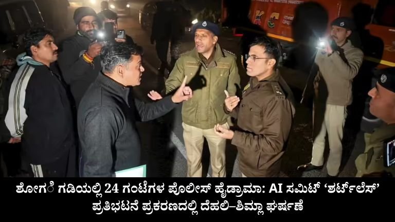 ಶೋಗಿ ಗಡಿಯಲ್ಲಿ 24 ಗಂಟೆಗಳ ಪೊಲೀಸ್ ಹೈಡ್ರಾಮಾ