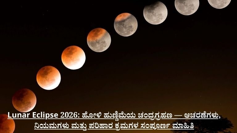 Lunar Eclipse 2026: ಹೋಳಿ ಹುಣ್ಣಿಮೆಯ ಚಂದ್ರಗ್ರಹಣ